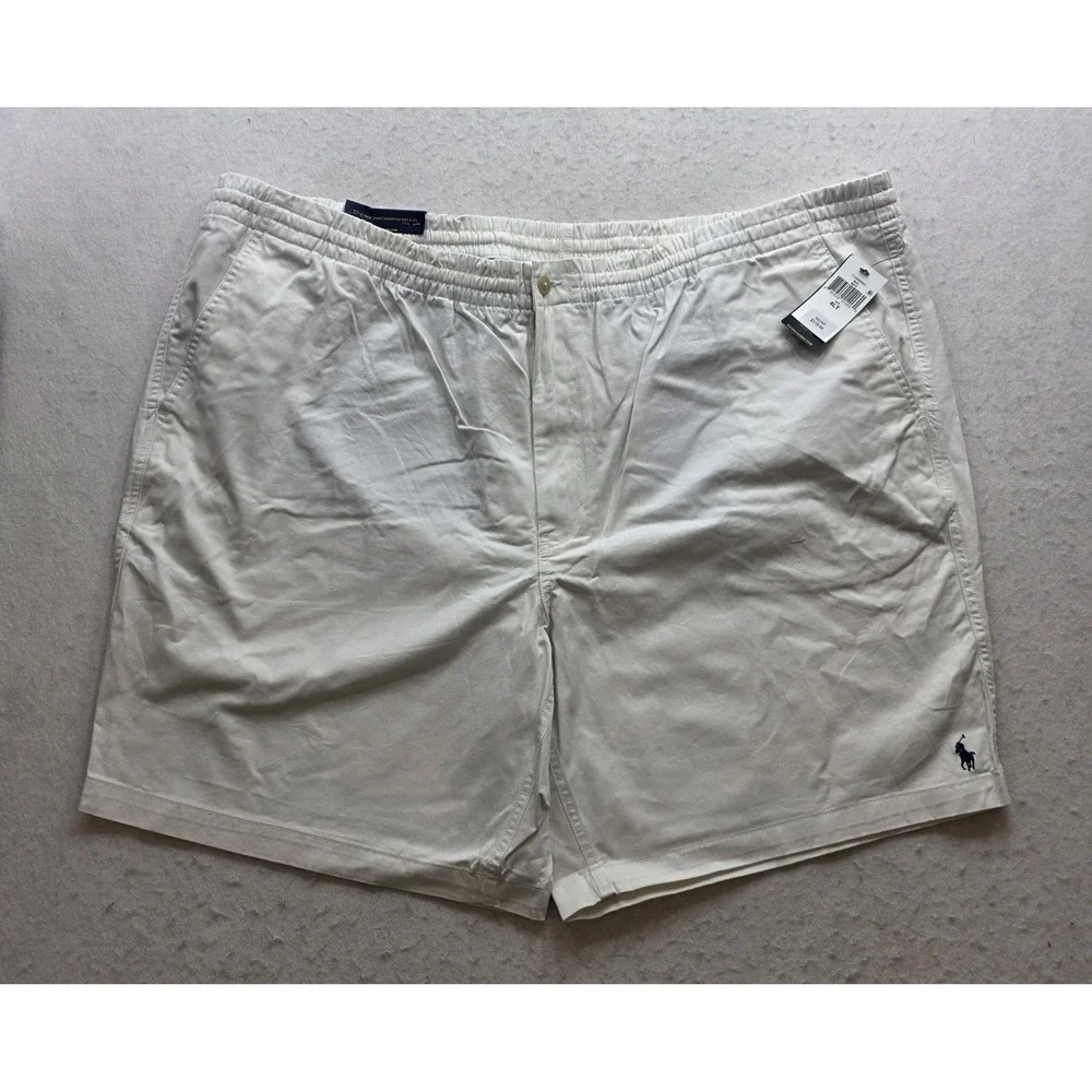 Polo Ralph Lauren 711858958003 Men's White Classic Chino Shorts. NWT. Size 4LT